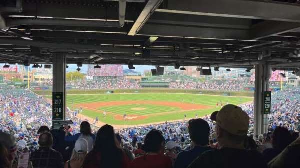 Wrigley Field, section: 218, row: 20, seat: 6