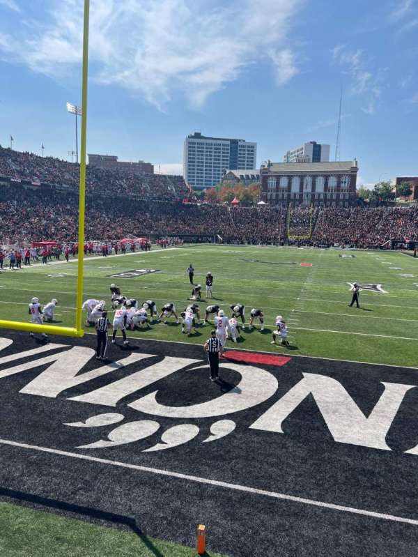 Nippert Stadium, section: 132, row: 1, seat: 24