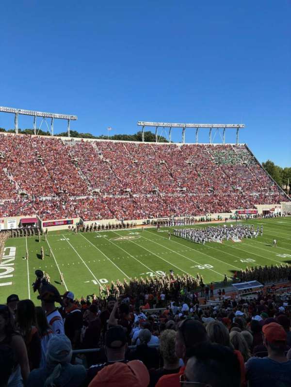 Lane Stadium, section: 114, row: WW, seat: 26