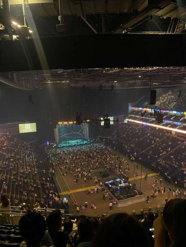 The O2, London, section: 410, row: Q, seat: 672