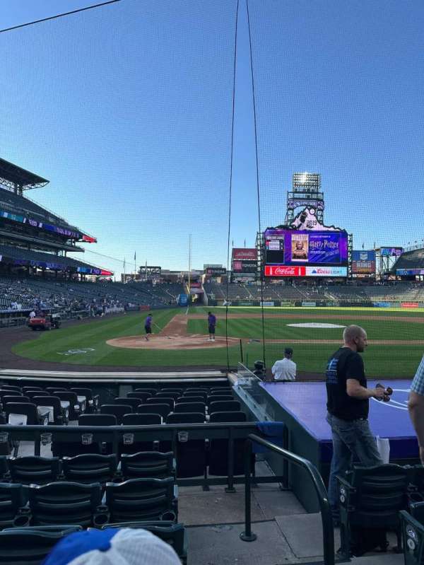 Coors Field, section: 126, row: 9, seat: 1