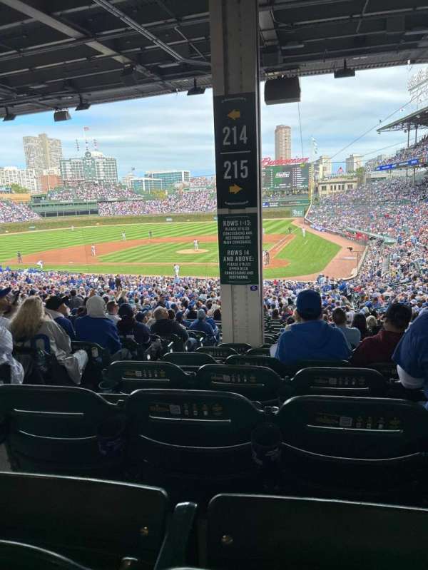 Wrigley Field, section: 215, row: 13, seat: 3