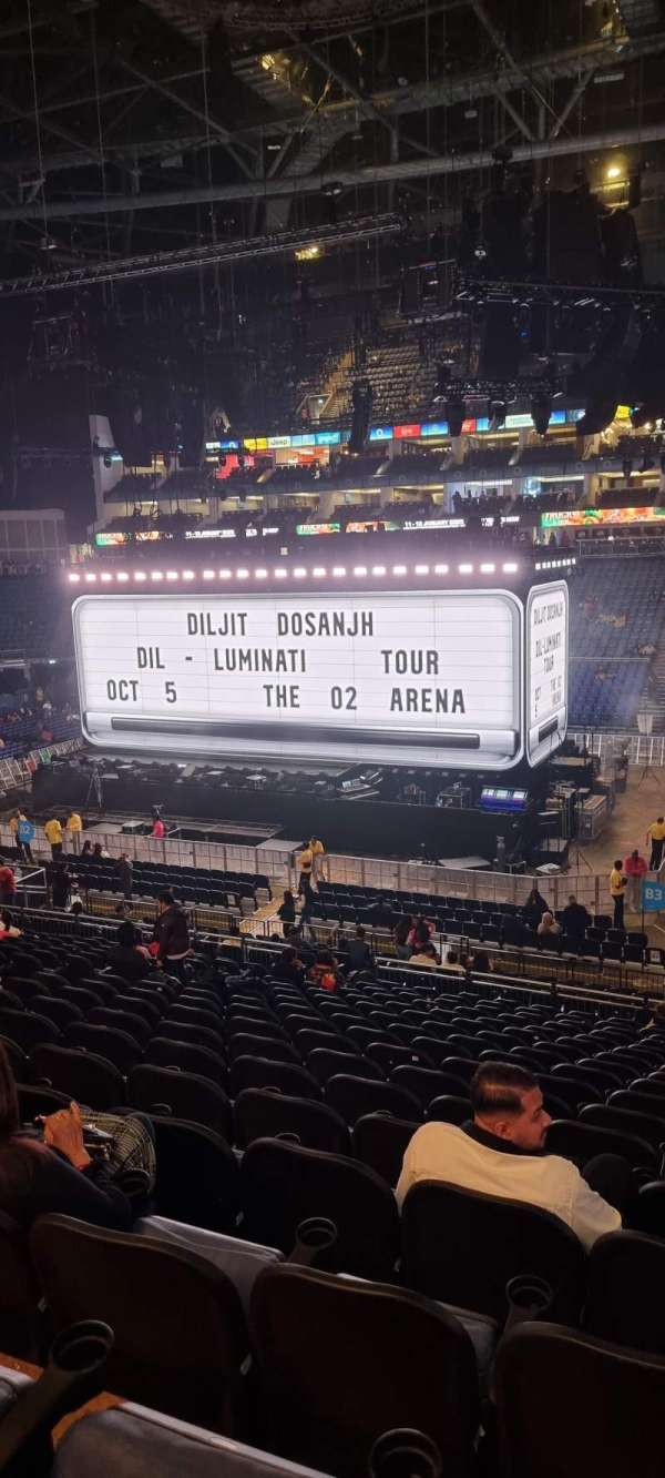 The O2, London, section: 103, row: P, seat: 122