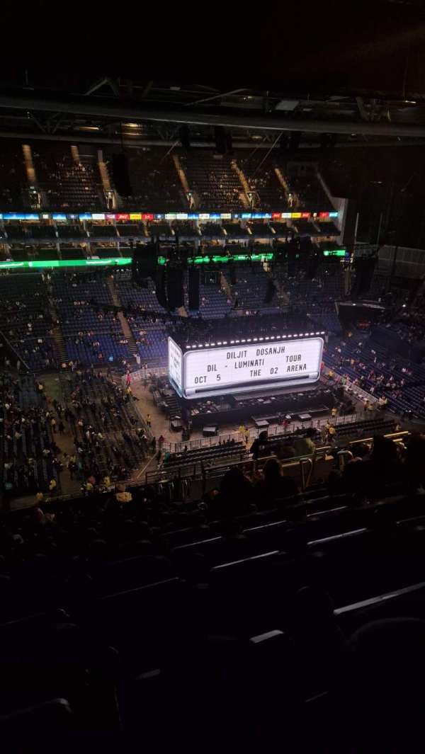 The O2, London, section: 418, row: Q, seat: 869