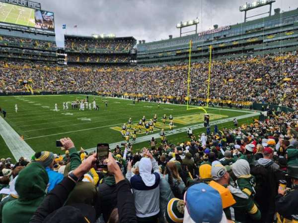 Lambeau Field, section: 105, row: 20, seat: 18