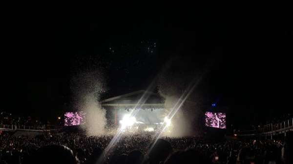 The Greek Theatre, section: C Right, row: Q, seat: 8