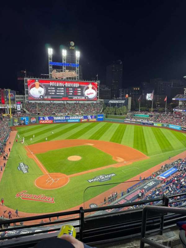 Progressive Field, section: 452, row: C, seat: 2