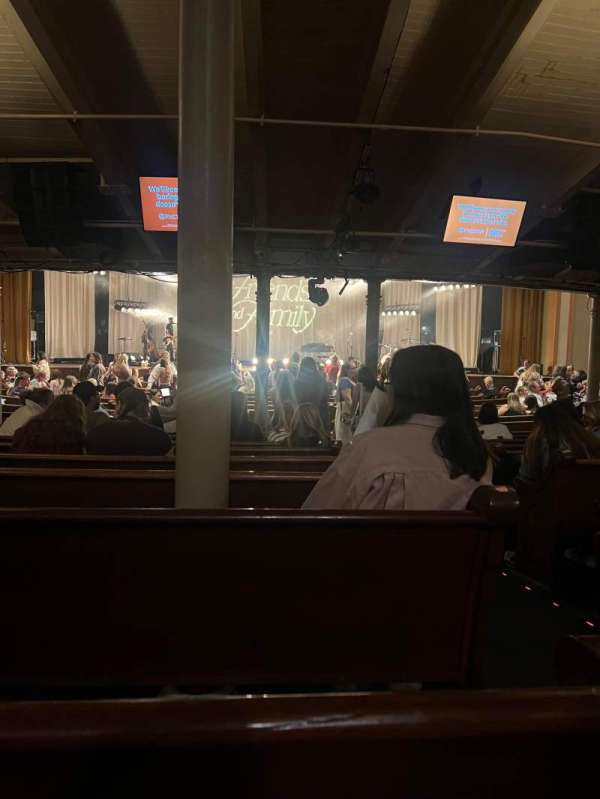 Ryman Auditorium, section: MF-5, row: V, seat: 2