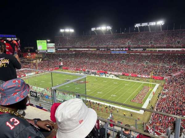 Raymond James Stadium, section: 316, row: B, seat: 8