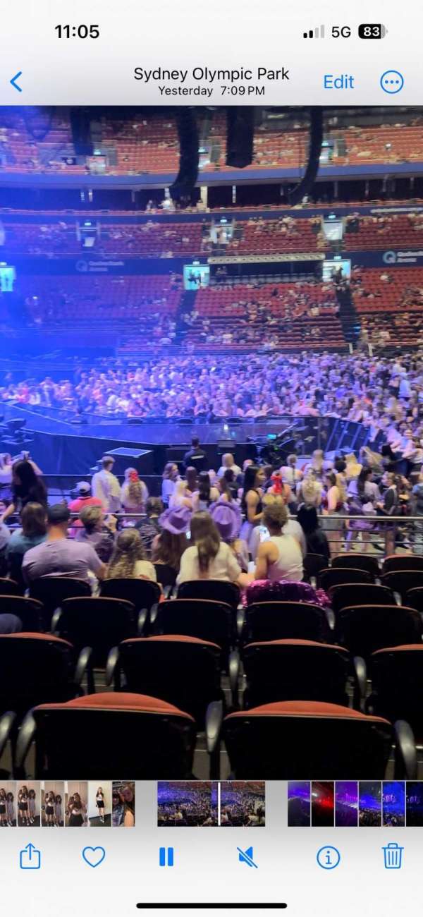 qudos bank arena, section: 19, row: A, seat: 423