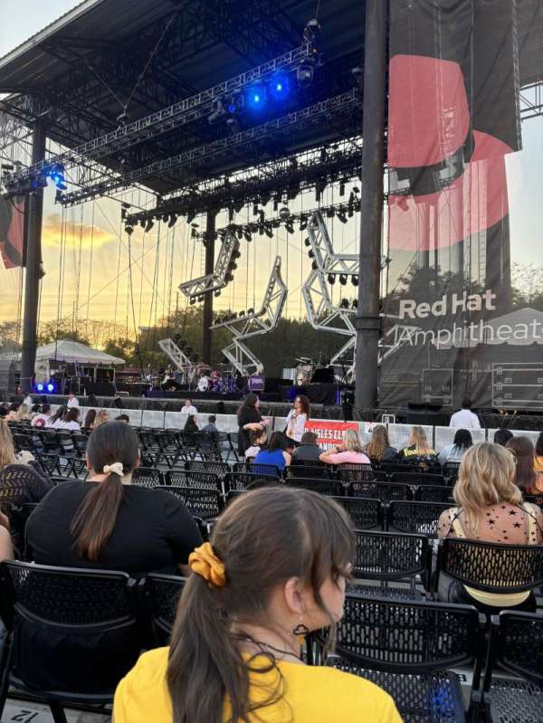 Red Hat Amphitheater, section: 1, row: P, seat: 9