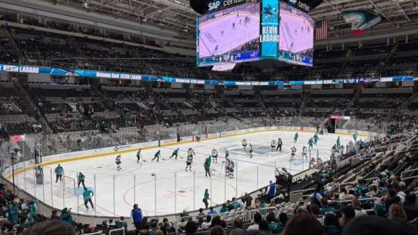 SAP Center, section: 104, row: 19, seat: 14
