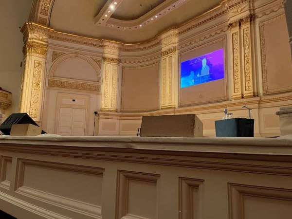 Carnegie Hall, section: Parquet R, row: A, seat: 18