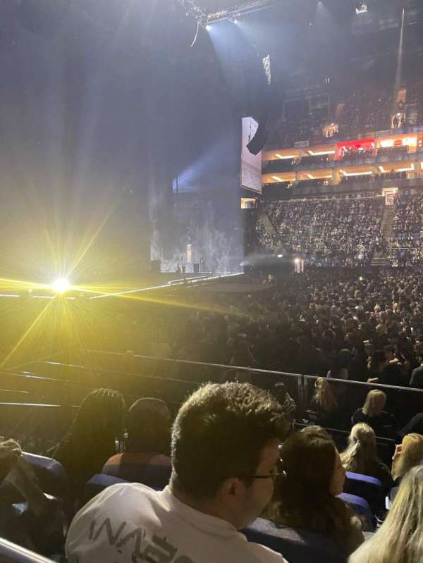 The O2, London, section: 101, row: H, seat: 34