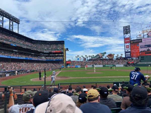 Oracle Park, section: 110, row: H, seat: 10