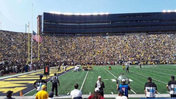 Michigan Stadium, section: 4, row: 1, seat: 13