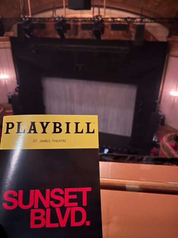 St. James Theatre, section: Balcony R, row: A, seat: 8