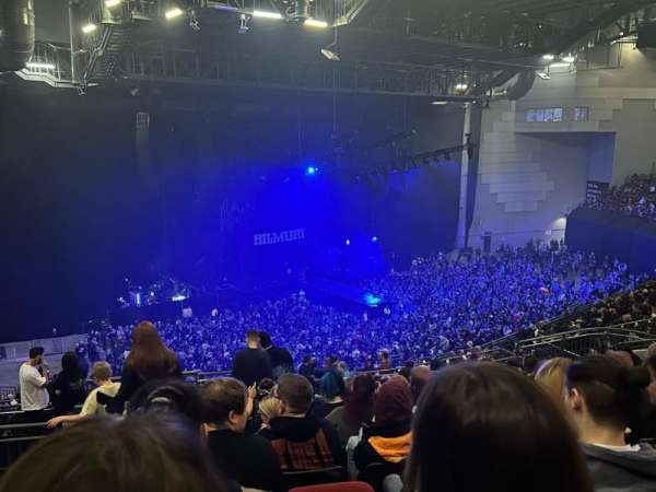 First Direct Bank Arena, section: 213, row: M, seat: 1