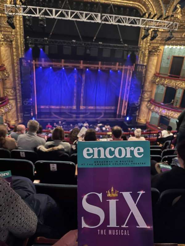 Emerson Colonial Theatre, section: Dress Circle LC, row: I, seat: 113