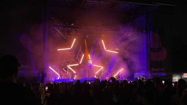 Red Hat Amphitheater, section: 3, row: KK, seat: 1