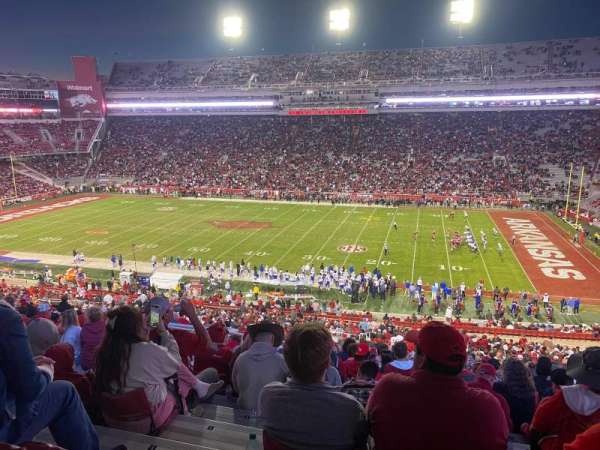 Razorback Stadium, section: E121, row: 53, seat: 8