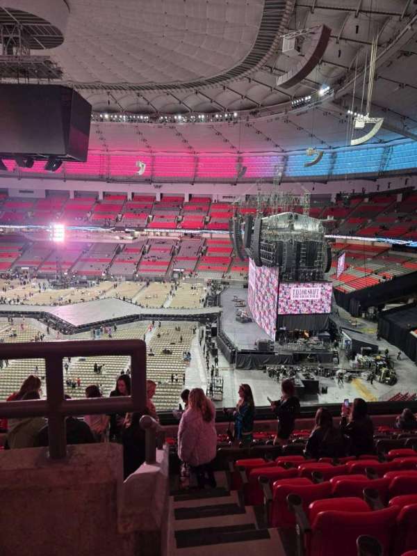 BC Place, section: 438, row: GG, seat: 1