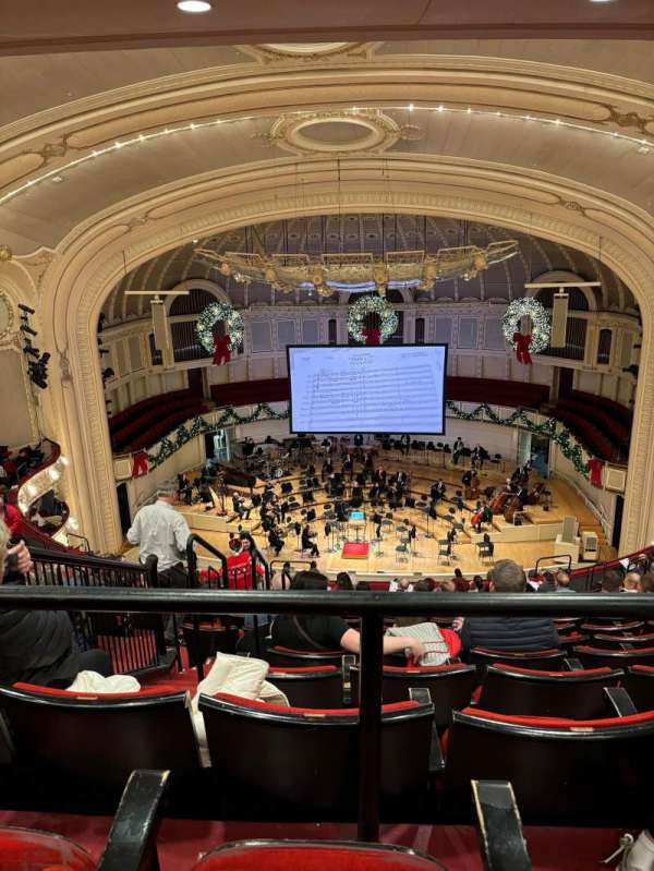 Orchestra Hall, Chicago, section: Upper Balcony Center Right, row: N, seat: 108