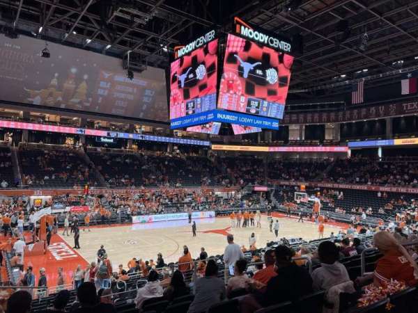 Moody Center, section: 109, row: H