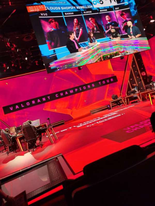 Riot Games Arena, row: B, seat: 11
