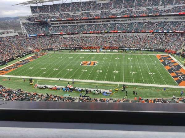 Paycor Stadium, section: 338, row: 1, seat: 17