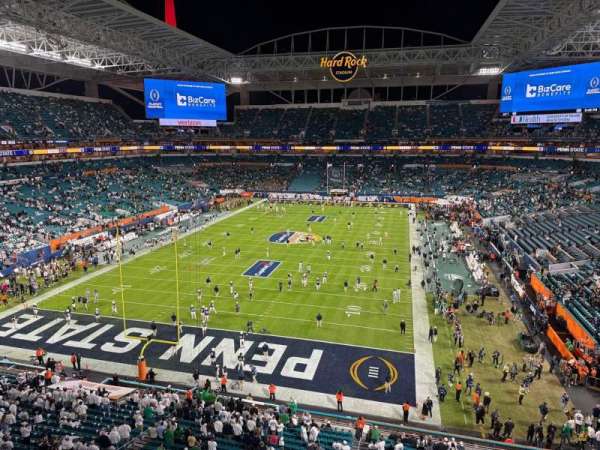 Hard Rock Stadium, section: 302, row: 1, seat: 22
