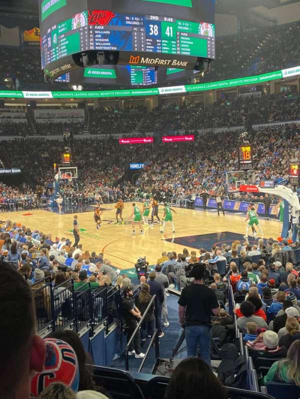 Paycom Center, section: 102, row: M, seat: 17