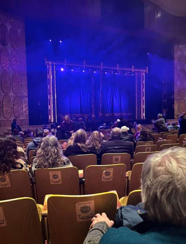 Fisher Theatre, section: Main Floor L, row: R, seat: 15
