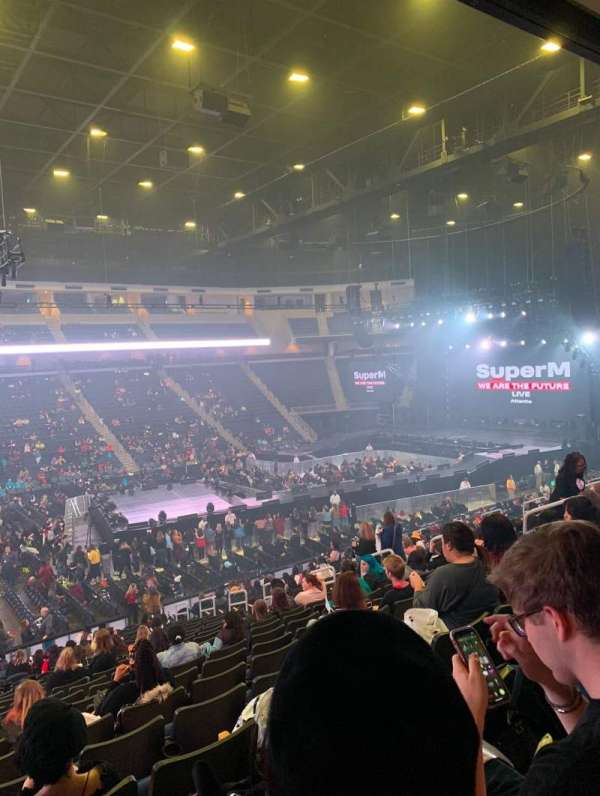 Gas South Arena, section: 104, row: Y, seat: 14