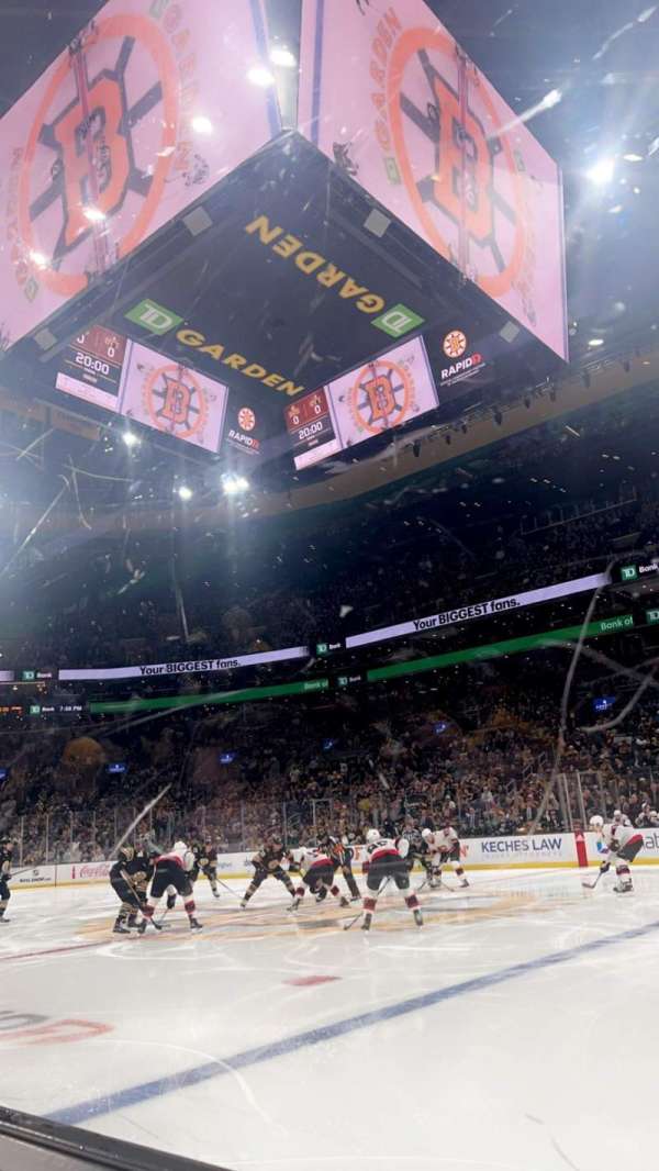 TD Garden, section: 11, row: 1, seat: 7