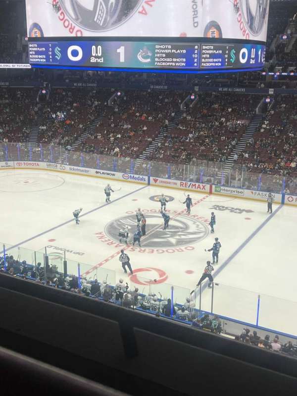 Rogers Arena, section: 320, row: 2, seat: 101