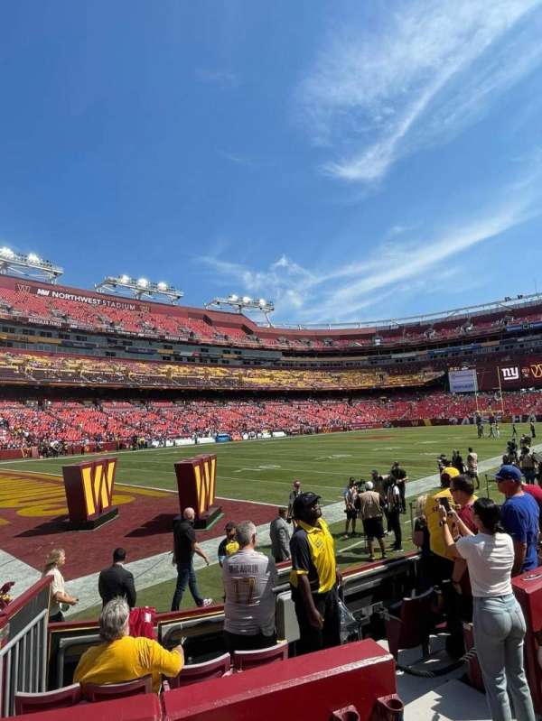 Northwest Stadium, section: 106, row: 3, seat: 6