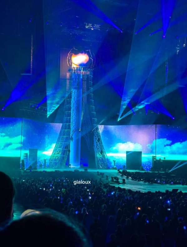 The O2, London, section: 105, row: L, seat: 147
