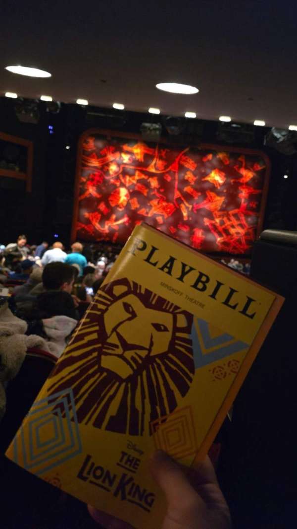 Minskoff Theatre, section: Orchestra C, row: ZZ, seat: 108