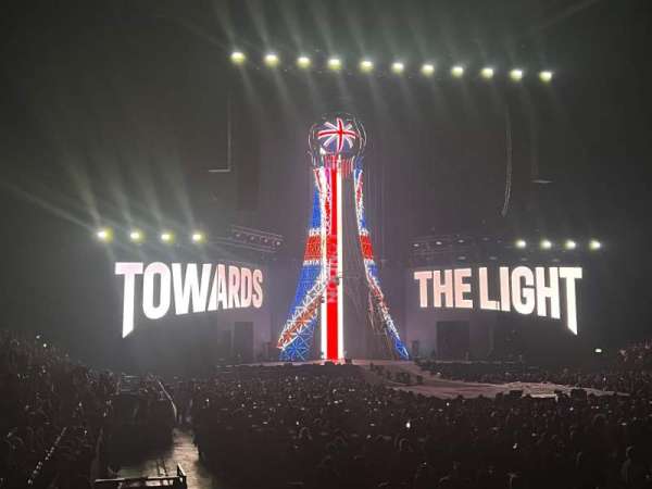 The O2, London, section: 105, row: J, seat: 150