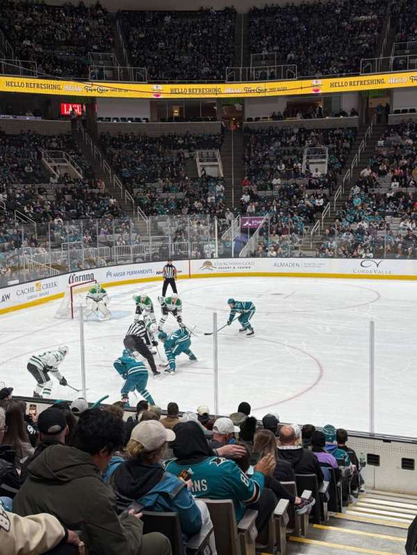 SAP Center, section: 102, row: 12, seat: 10
