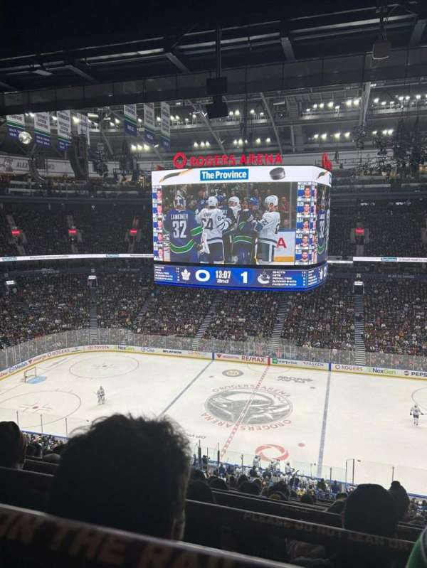 Rogers Arena, section: 322, row: 10, seat: 103