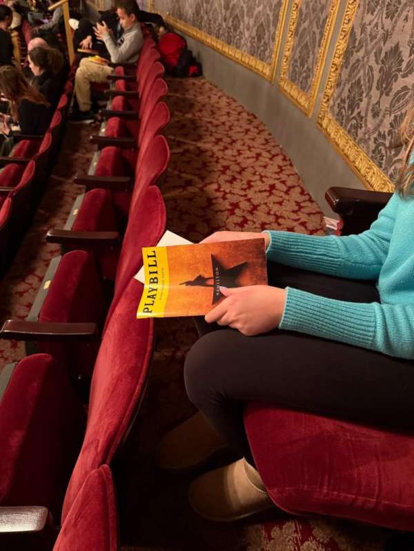 Richard Rodgers Theatre, section: Rear Mezzanine L, row: O, seat: 25