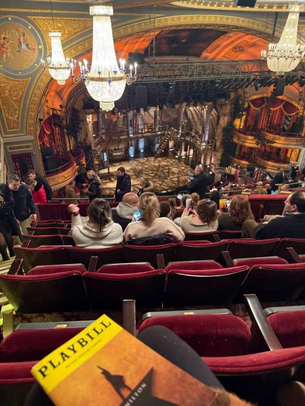 Richard Rodgers Theatre, section: Rear Mezzanine L, row: O, seat: 25