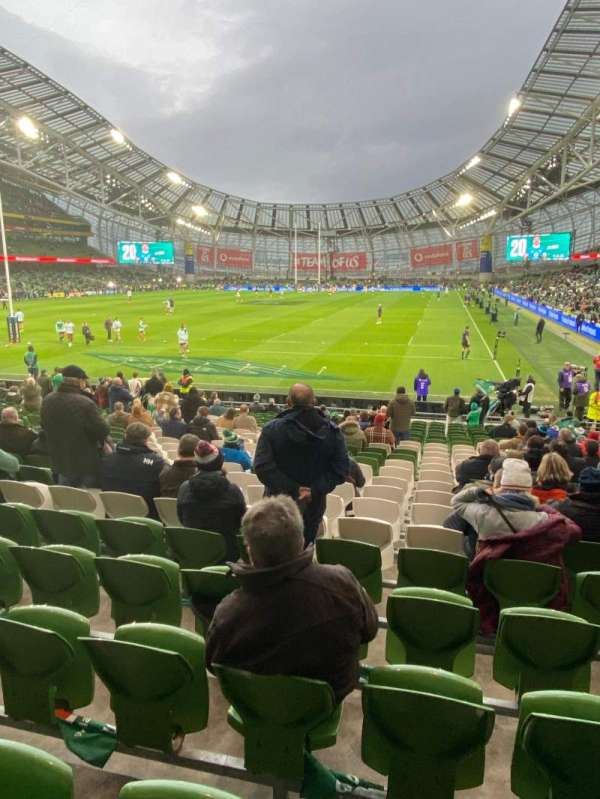 Aviva Stadium, section: 112, row: Y, seat: 23