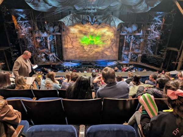 Gershwin Theatre, section: Front Mezzanine C, row: F, seat: 107