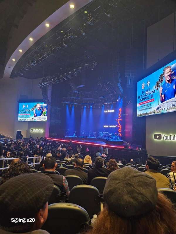 YouTube Theater, section: 105, row: L, seat: 7