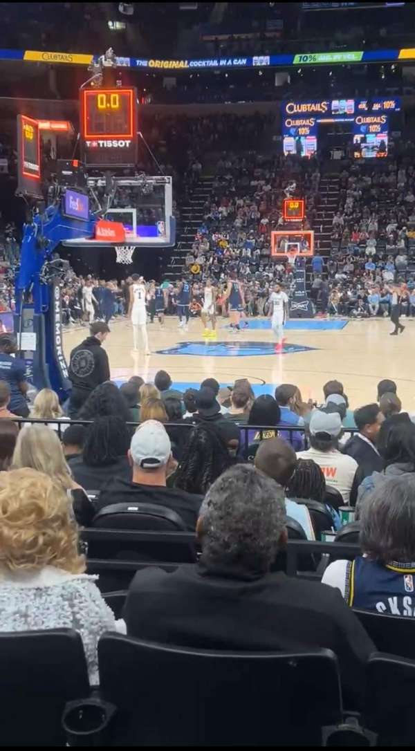 FedEx Forum, section: 110, row: H, seat: 6