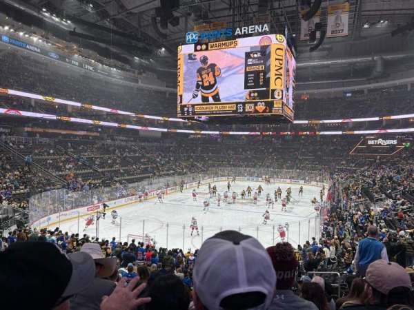 PPG Paints Arena, section: 106, row: W, seat: 8