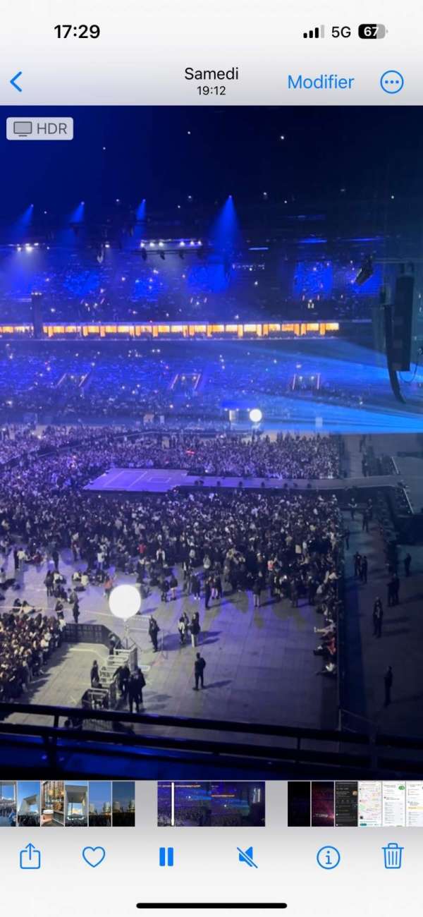 Paris La Défense Arena, section: 419, row: 44, seat: 29